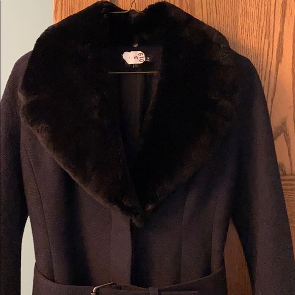 Anne Klein Fur Shawl Collar Maxi Coat - Picture 3 of 13